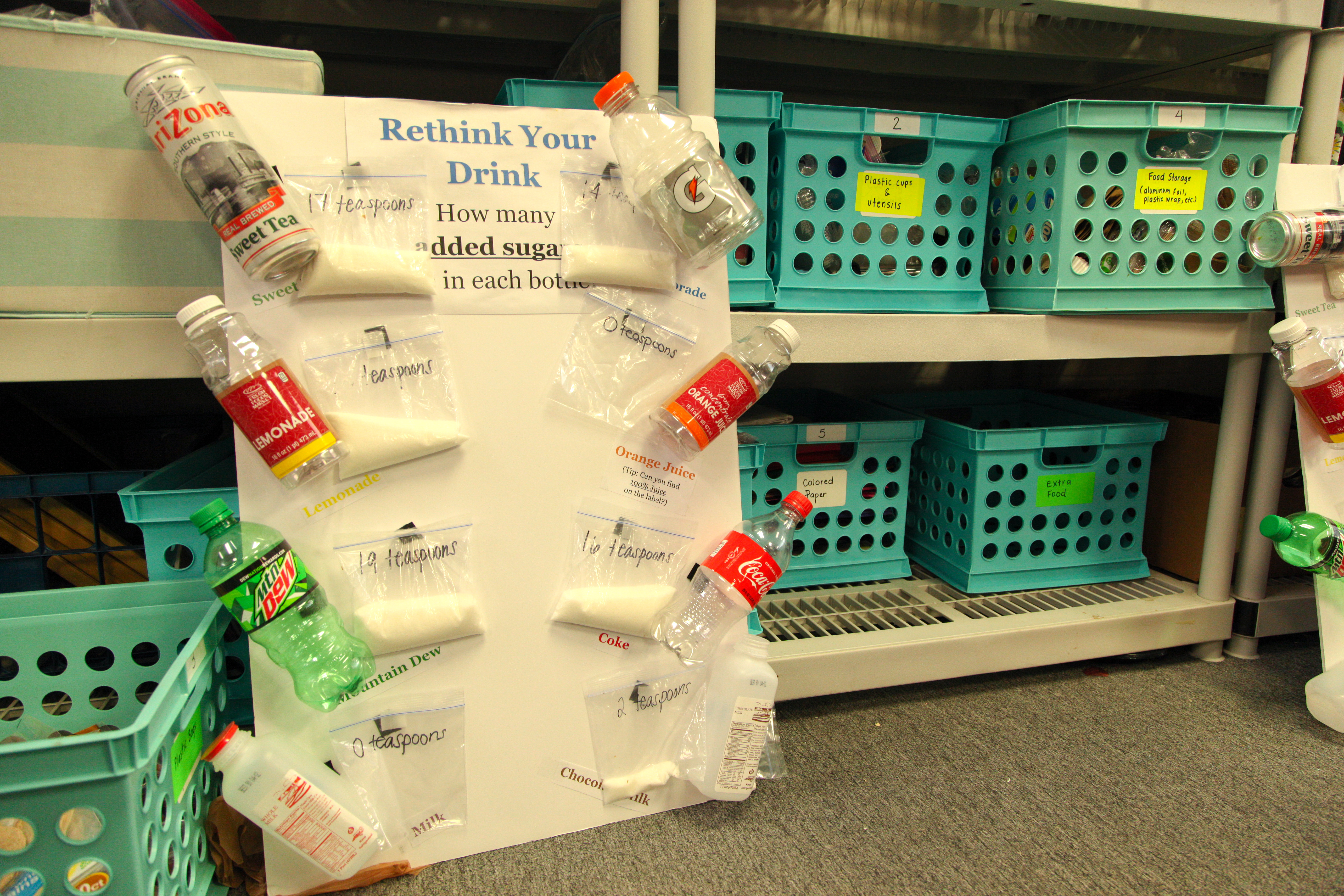 SnackChef scholars learn about how much sugar is hiding in their favorite drinks.
